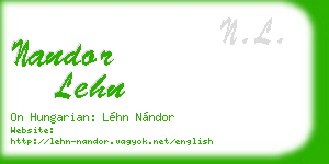 nandor lehn business card